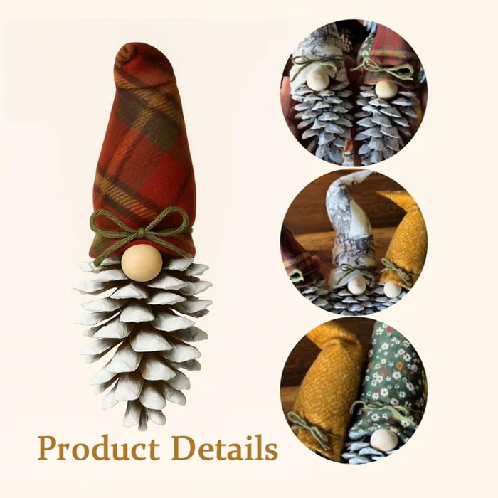 🎅Christmas Pinecone Gnome Ornaments✨
