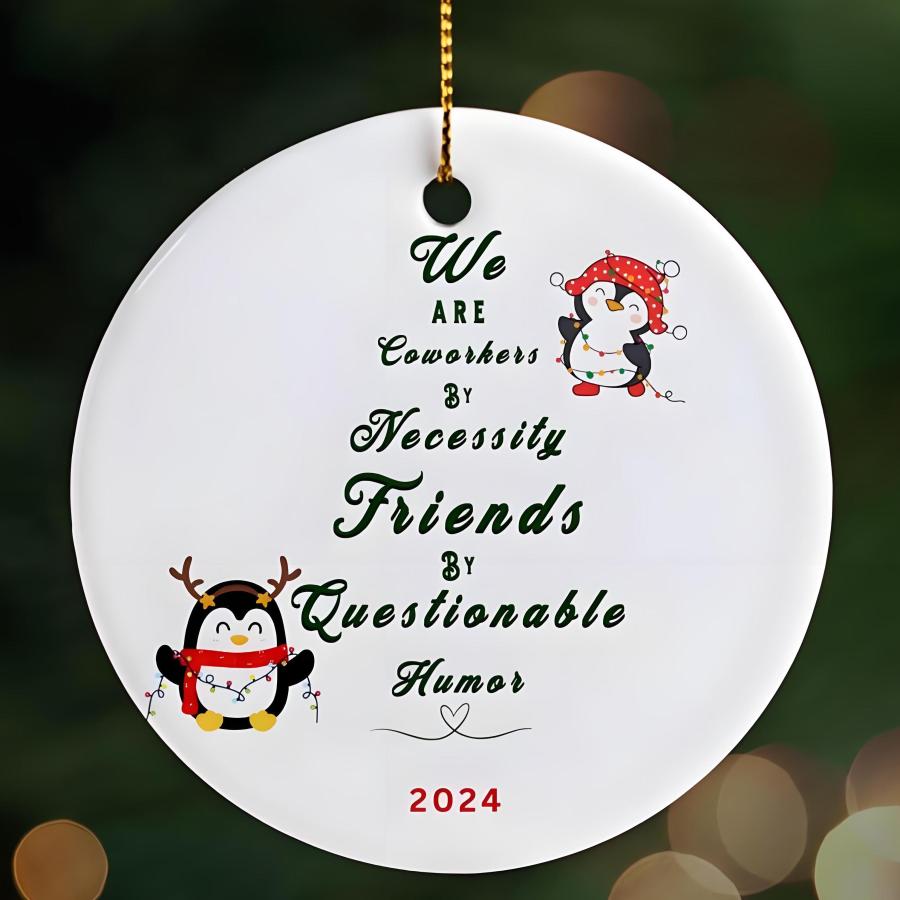 🎅Christmas Ornament for Coworker & Best Friend-Emotional Support💕