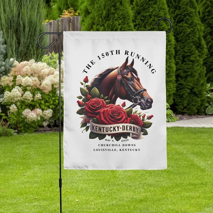 🐎The 150th Running Portrait House Flag🏁Commemorative Racing Banner
