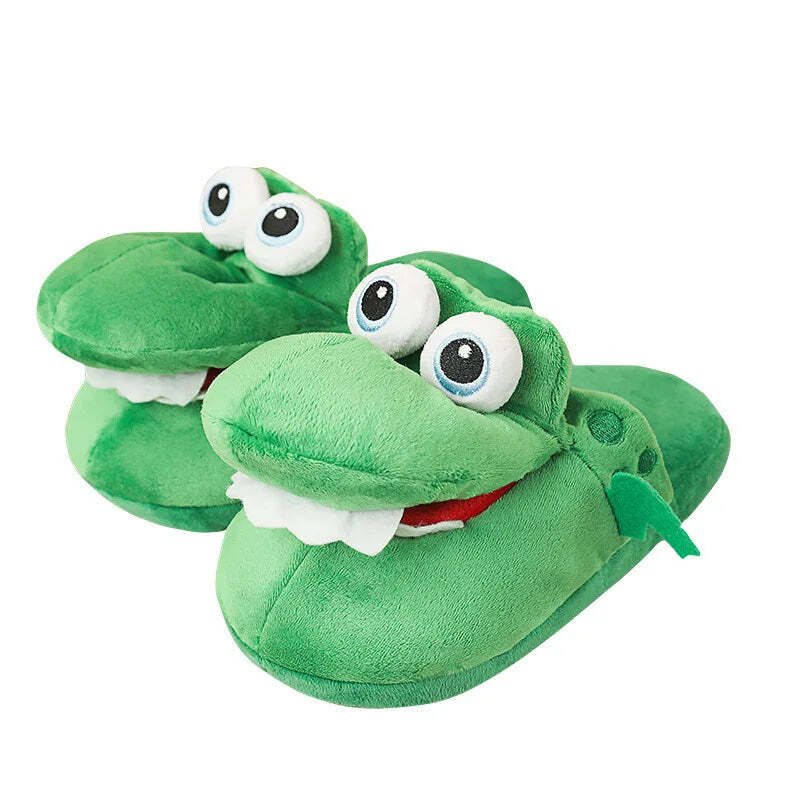 Crocodile Mouth Open Close Slippers | Fun Moving Jaw Croc Slippers