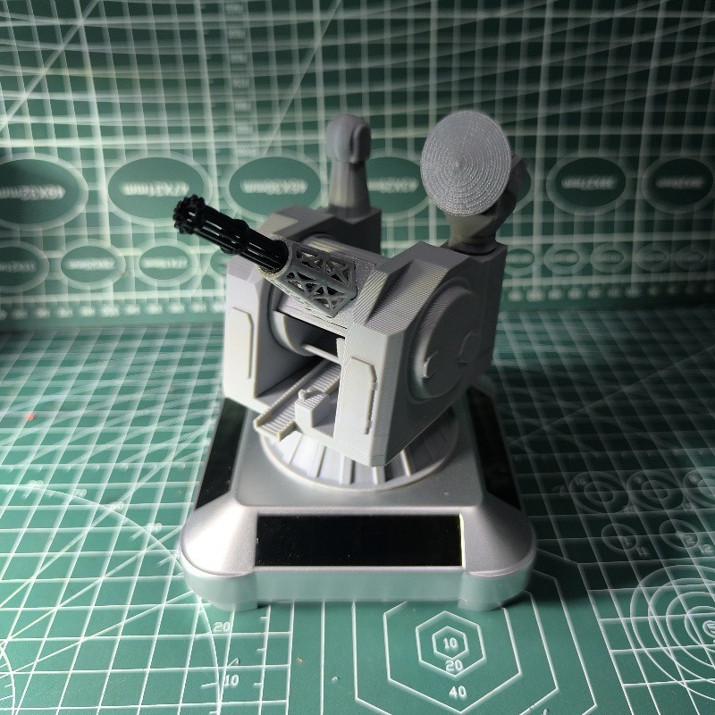  3D-Printed Solar-Powered Military Model Rotating Ornament