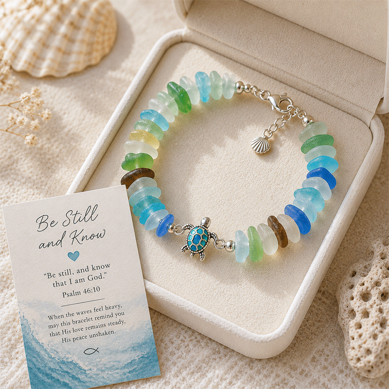🌊Sea Glass Blessing Bracelet