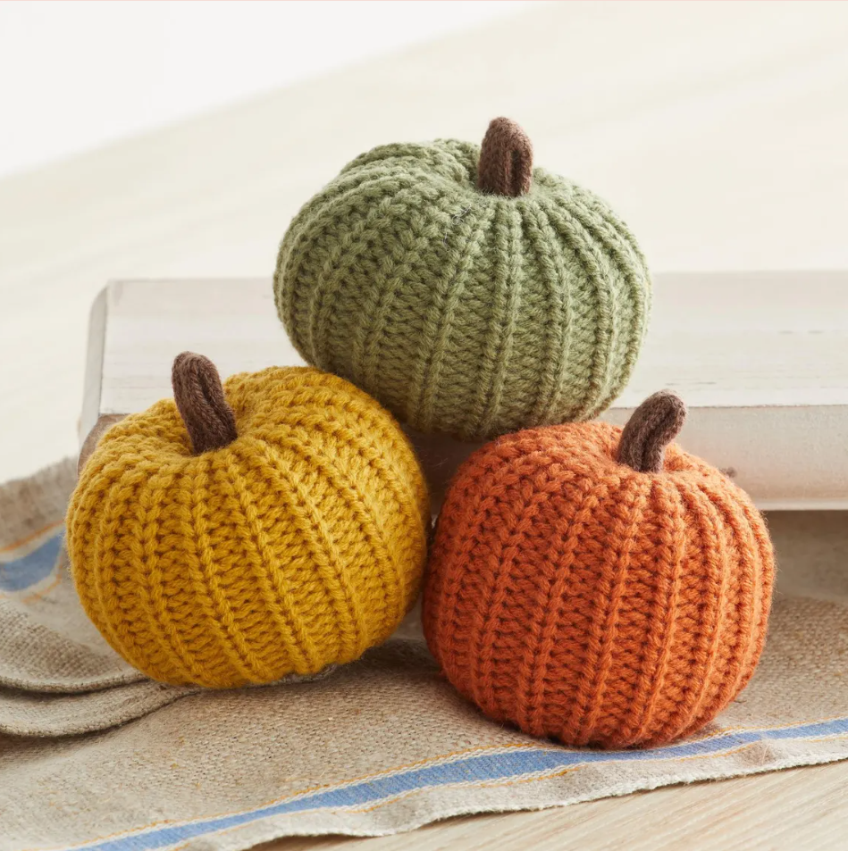 🍁Early Festival 49%OFF🍁 Knit Pumpkins Set of 3