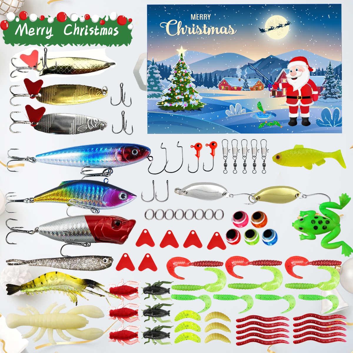 🎅Early Christmas 49%OFF🎅24Pcs Fishing Lures Christmas Advent Calendar