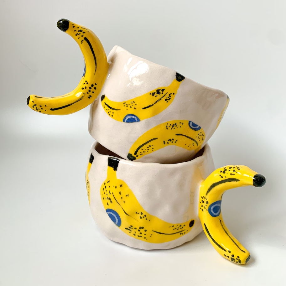 🌶️Chili & Banana🍌Handmade Ceramic Mug