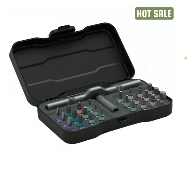 24 in 1 DlY Screwdriver SetMagnetic Compact andPortable Ratchet Screwdriver