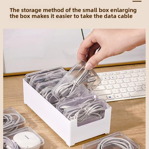 Cable Management Box Set | Hidden Charging & Tidy Desktops | Durable PP Storage for Home & Office