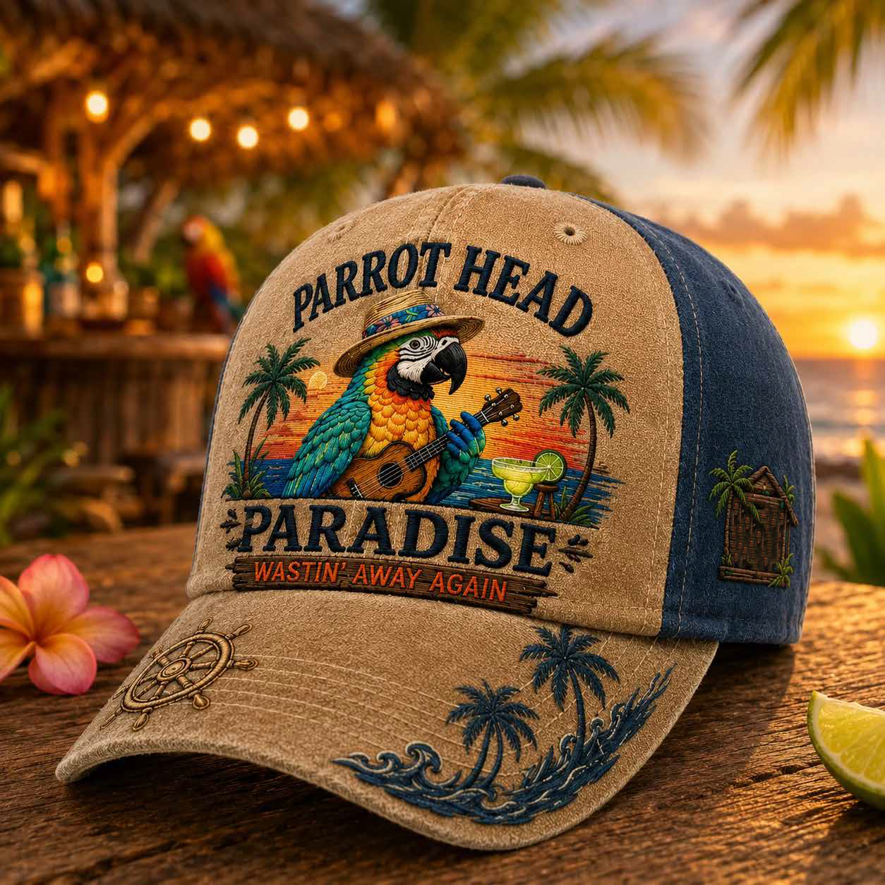 🦜 Parrot Head Paradise Cap