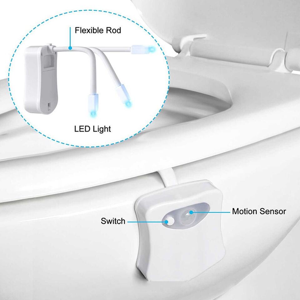 🚽✨Motion Activated 16 Colors Changing Toilet Nightlight