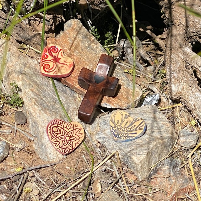 Cross My Heart-Handheld Wooden Cross