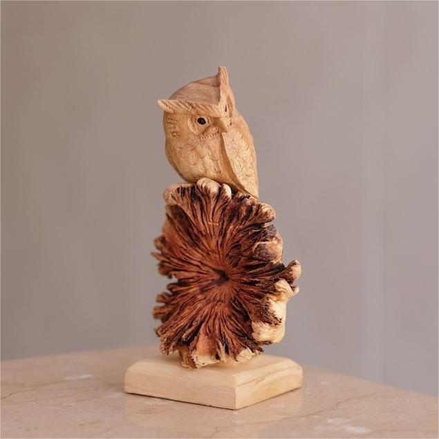 🦉Wooden Owl Handmade Deco
