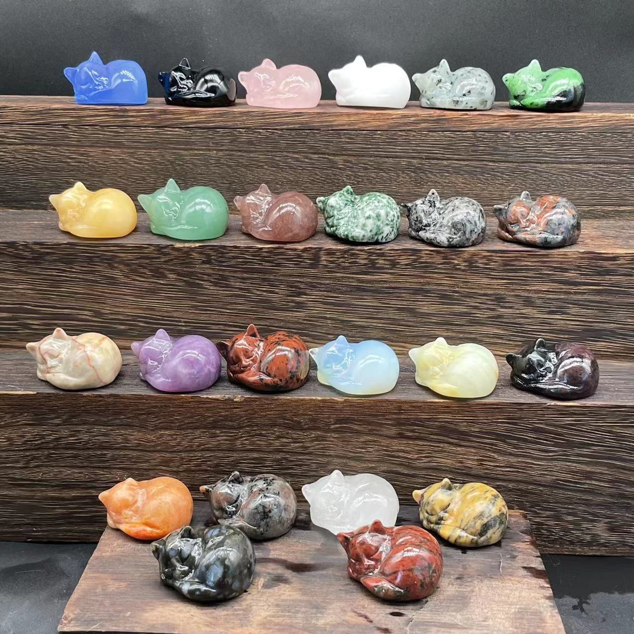 🐱Natural Quartz Crystal Sleeping Cat Decoration