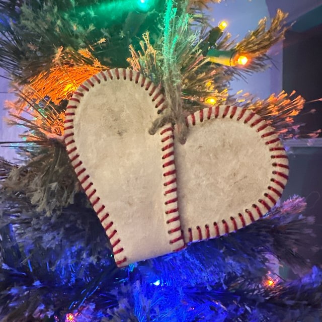 ⚾Handmade Vintage Baseball Heart❤️