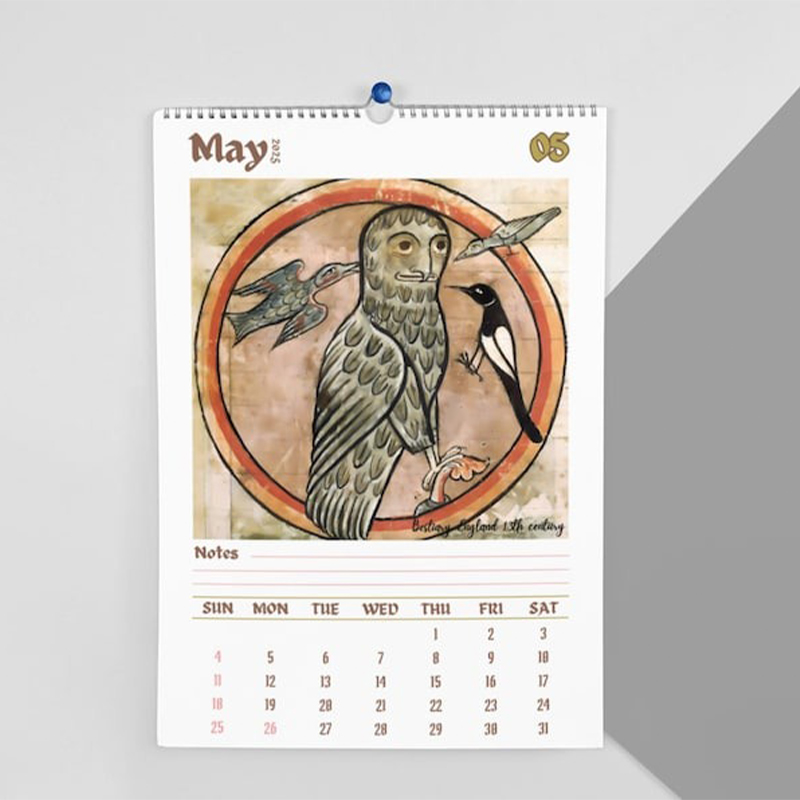 🦉Vintage Owl Drawing Calendar📆