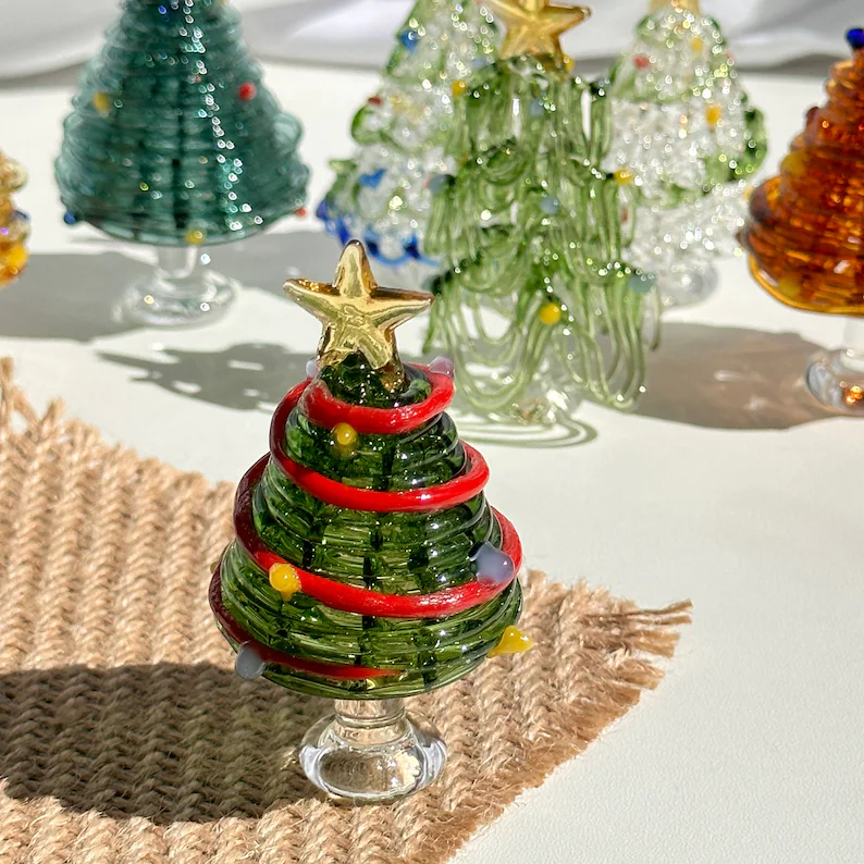 🎄Early Christmas 49%OFF - Handmade Glass Christmas Tree Statue