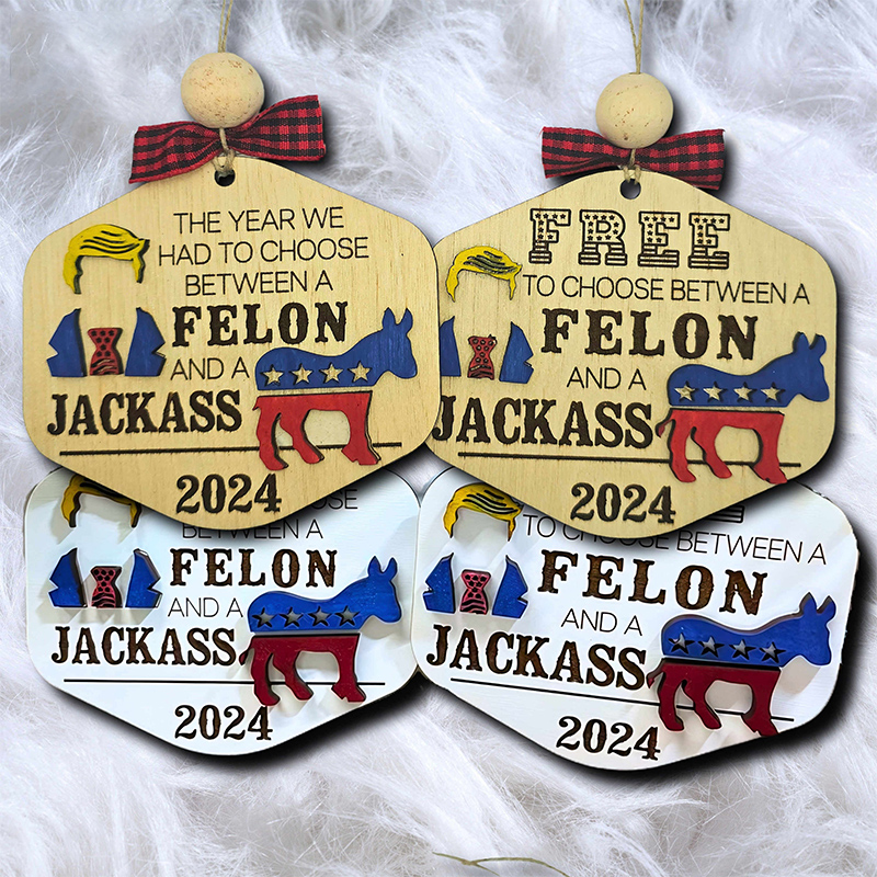🖐Funny Presidential Candidate Christmas Ornaments🎄
