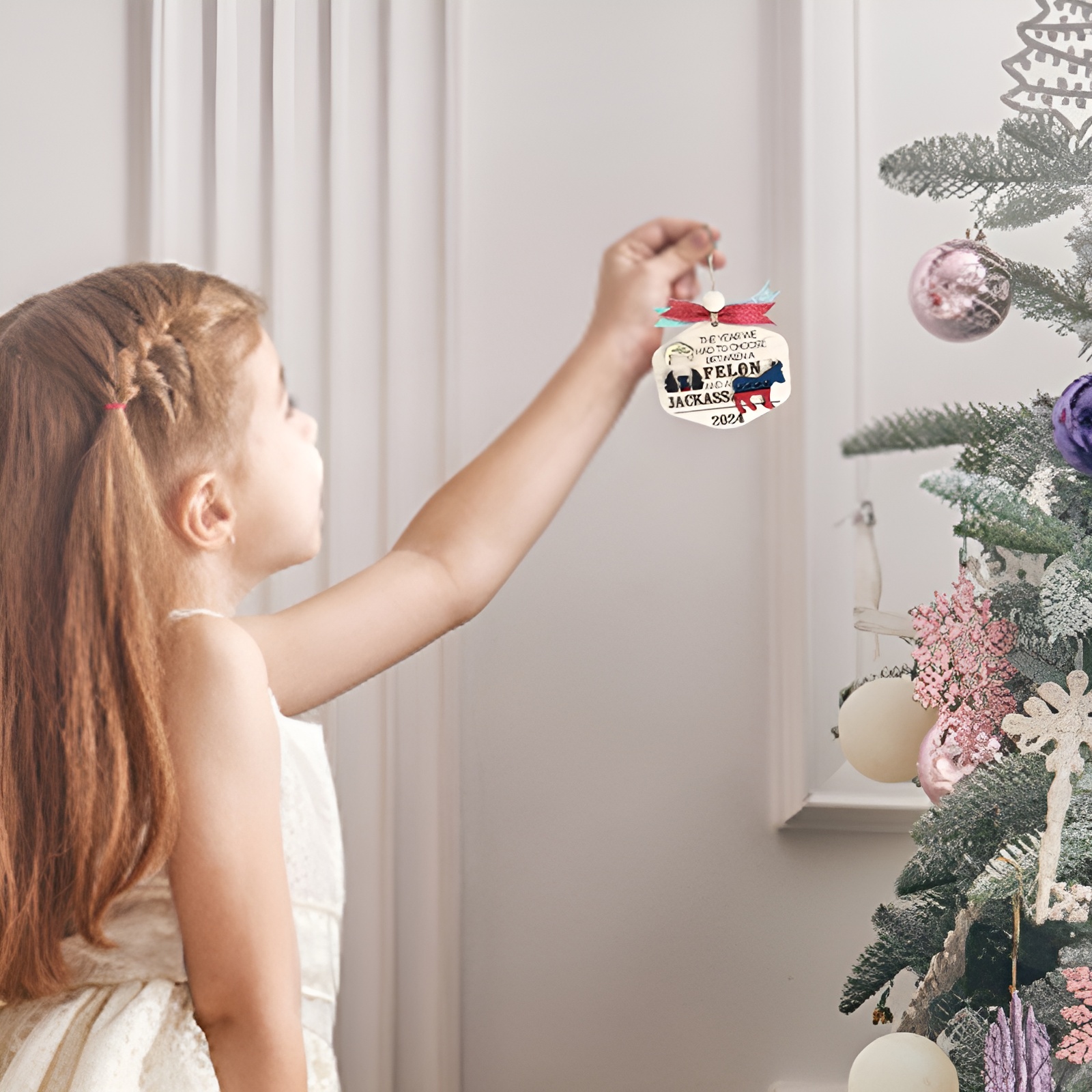 🖐Funny Presidential Candidate Christmas Ornaments🎄