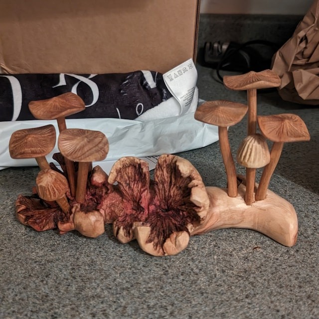 🍄Wooden Mushroom Decoration