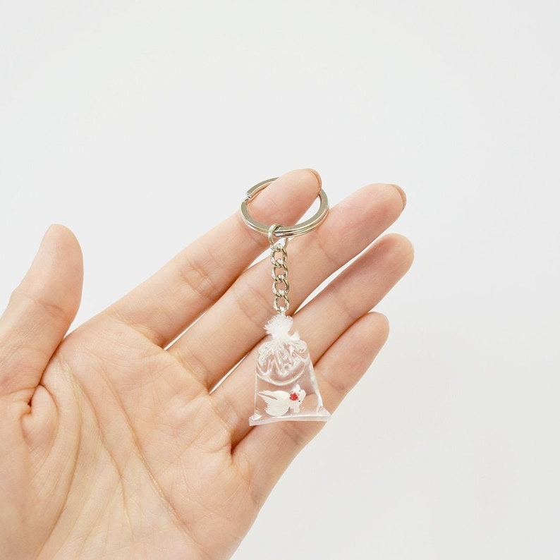 🐠Goldfish Koi Fish in Bag Resin Keychain