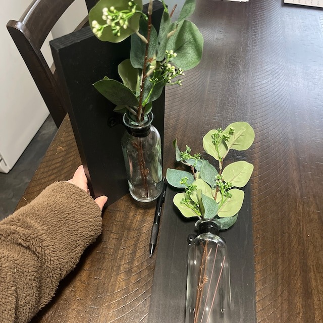 Rustic Wood Glass Farmhouse Wall Vase（