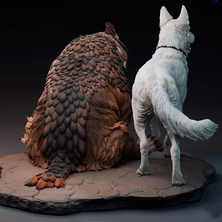 Scratch and Owlbear Pocket Animal Figurine