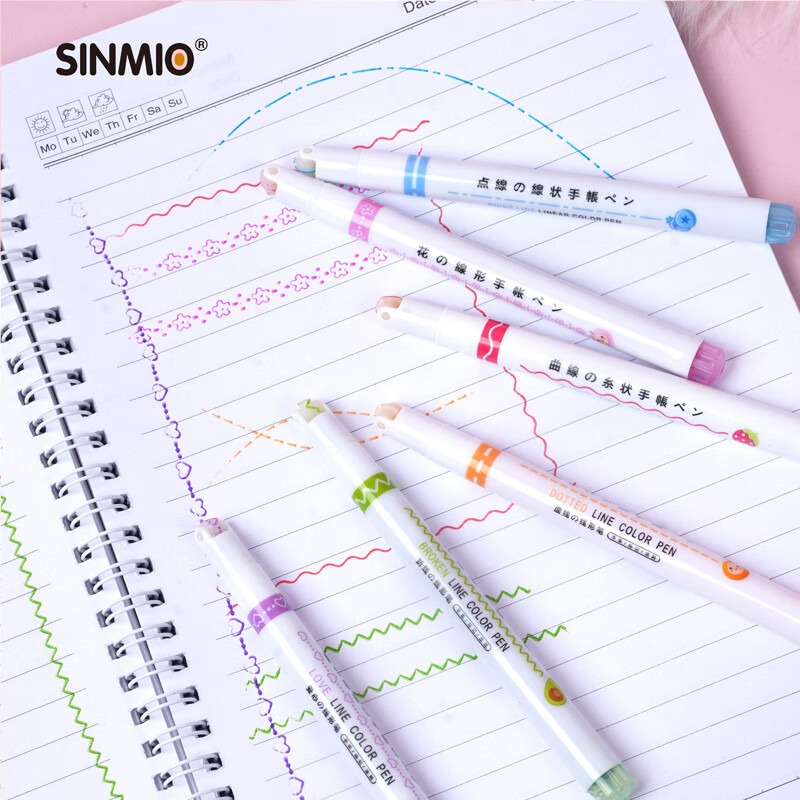 🔥BUY 2 GET 20% OFF🔥Dual Tip Pens with 6 Different Curve Shapes (6 pcs)