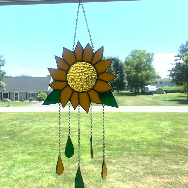 💖Mother’s Day🎁Sunflower Stained Glass Window Hanging🌻