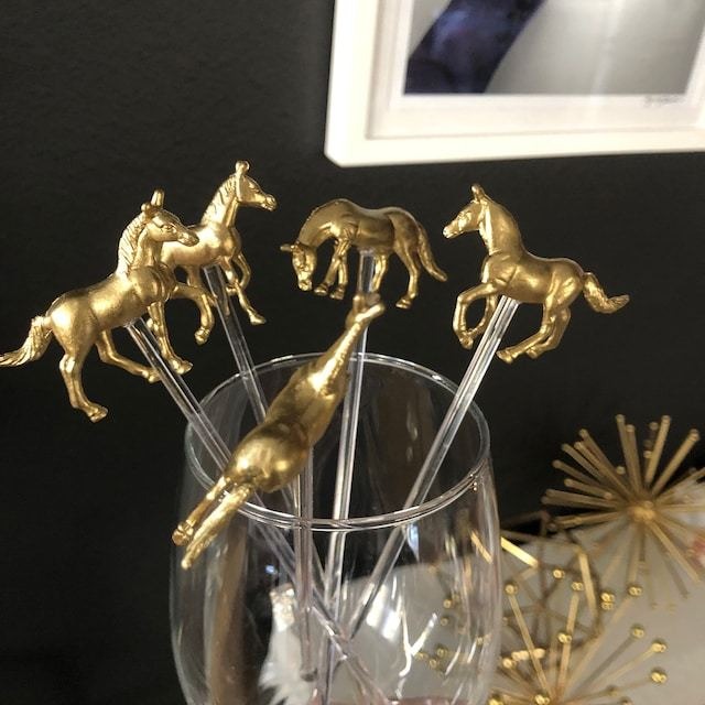 🐎Kentucky Derby Horse Drink Stirrers - Set of 6🥤