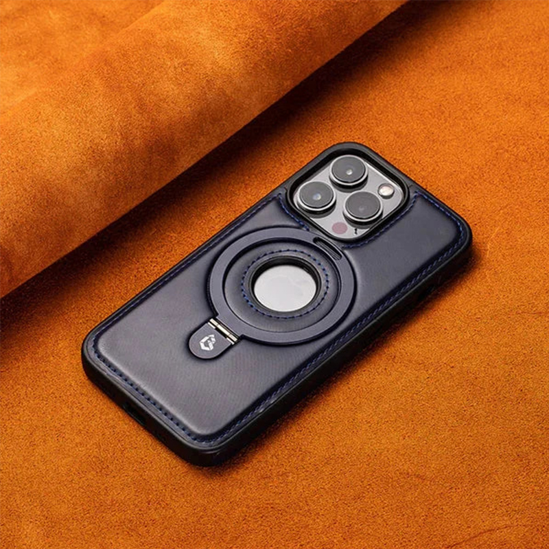 🔥Shockproof Leather Magnetic Stand iPhone Case