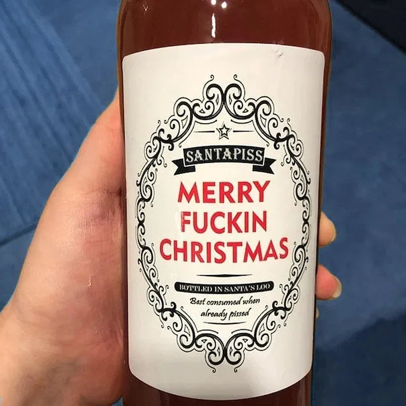 🎄Christmas Funny Novelty Bottle Labels