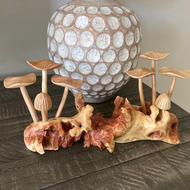 🍄Wooden Mushroom Decoration
