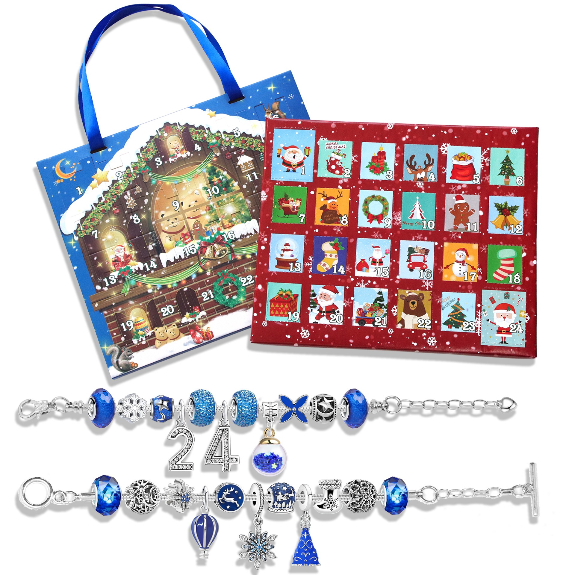 Hot Sale 75% OFF---24 Pcs DIY Christmas Advent Calendar Bracelets Set