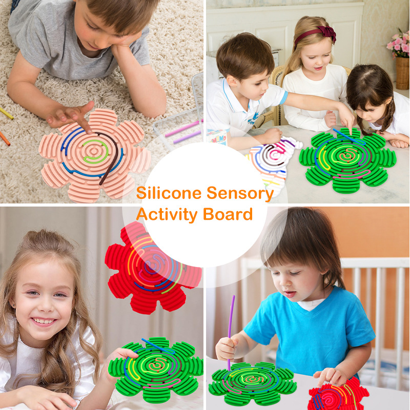 🔥Christmas Hot Sale--Children's DIY Educational Silicone Board Toys🎨