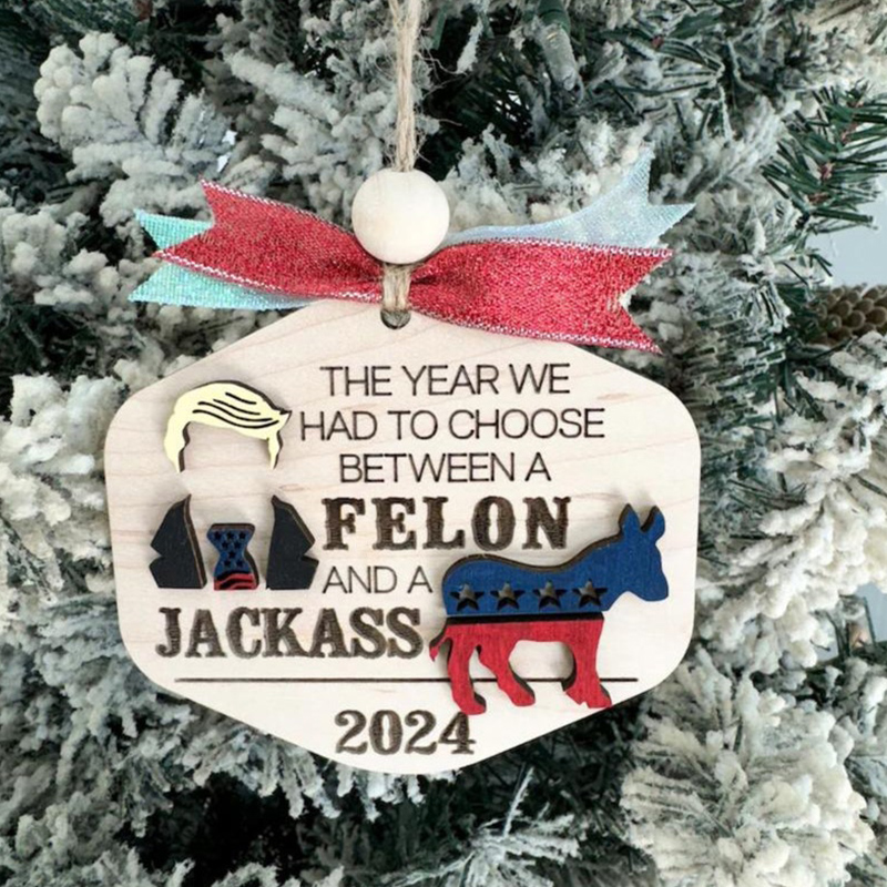 🖐Funny Presidential Candidate Christmas Ornaments🎄