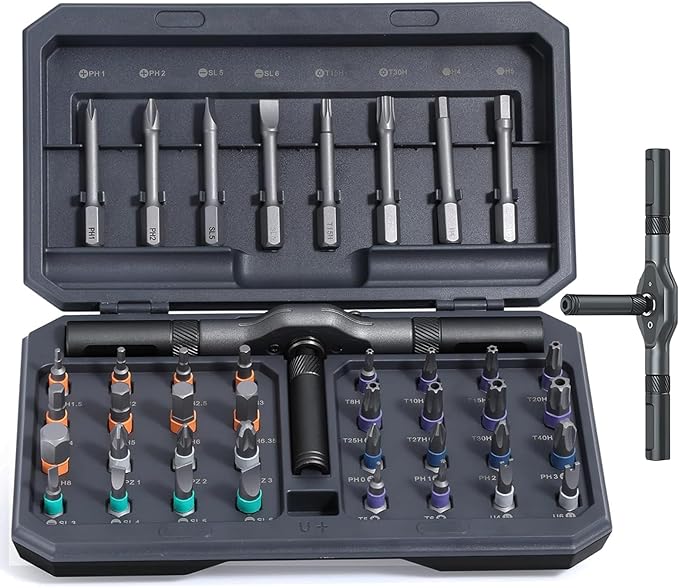 24 in 1 DlY Screwdriver SetMagnetic Compact andPortable Ratchet Screwdriver