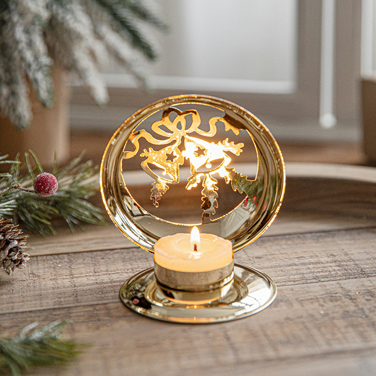 🌟Christmas Golden Wrought Iron Candlestick🔥