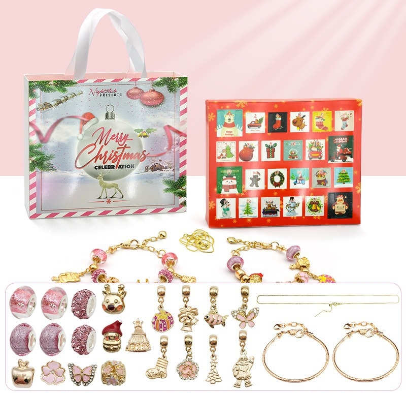 🎅HOT SALE🎅24 Pcs DIY Christmas Advent Calendar Bracelets Set
