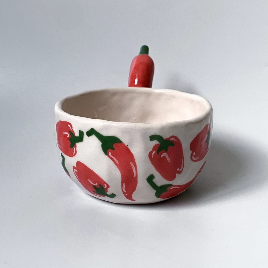 🌶️Chili & Banana🍌Handmade Ceramic Mug
