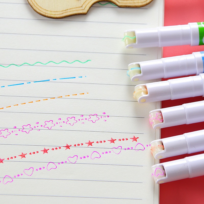 🔥BUY 2 GET 20% OFF🔥Dual Tip Pens with 6 Different Curve Shapes (6 pcs)