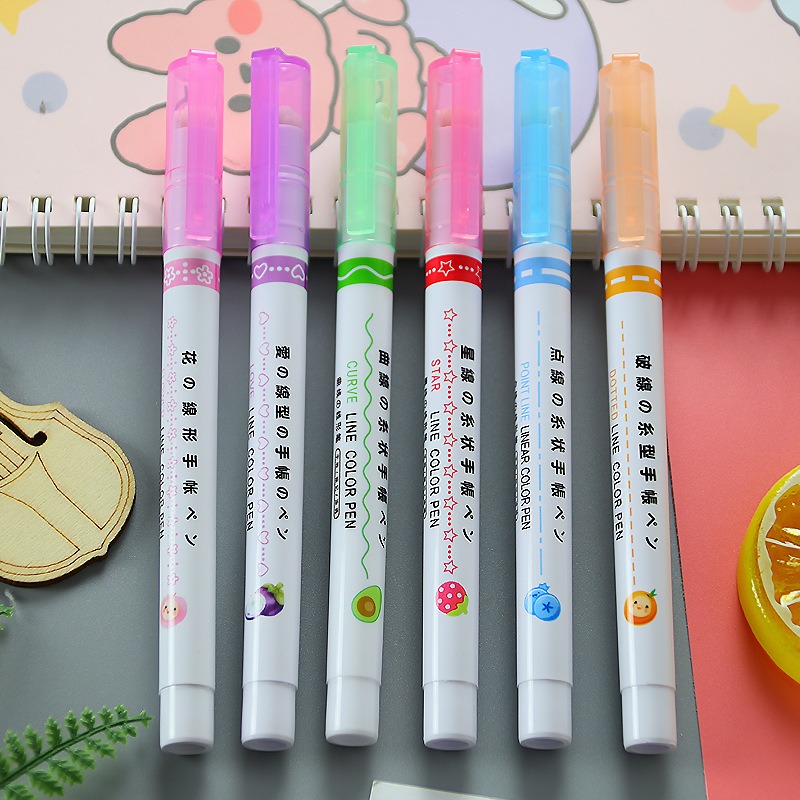 🔥BUY 2 GET 20% OFF🔥Dual Tip Pens with 6 Different Curve Shapes (6 pcs)