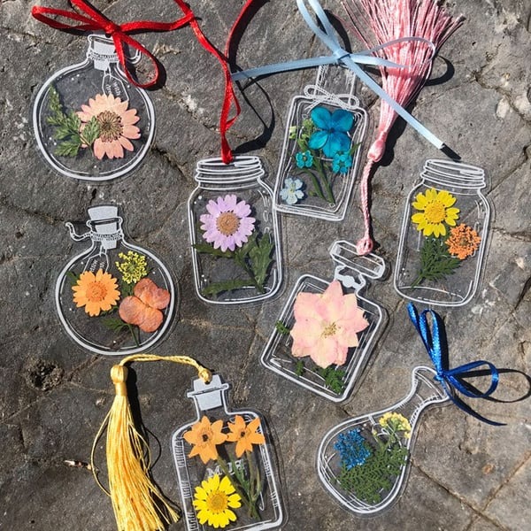 🌸Dried Flower Bookmarks Set (20 pcs)