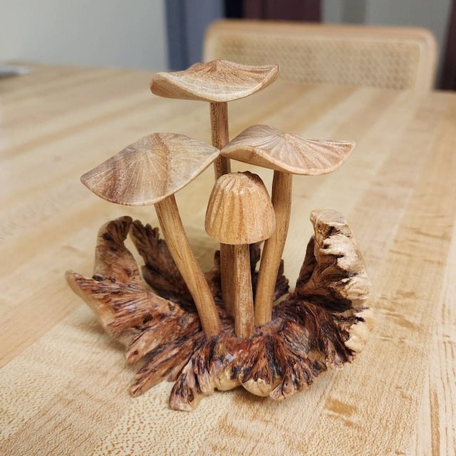 🍄Wooden Mushroom Decoration