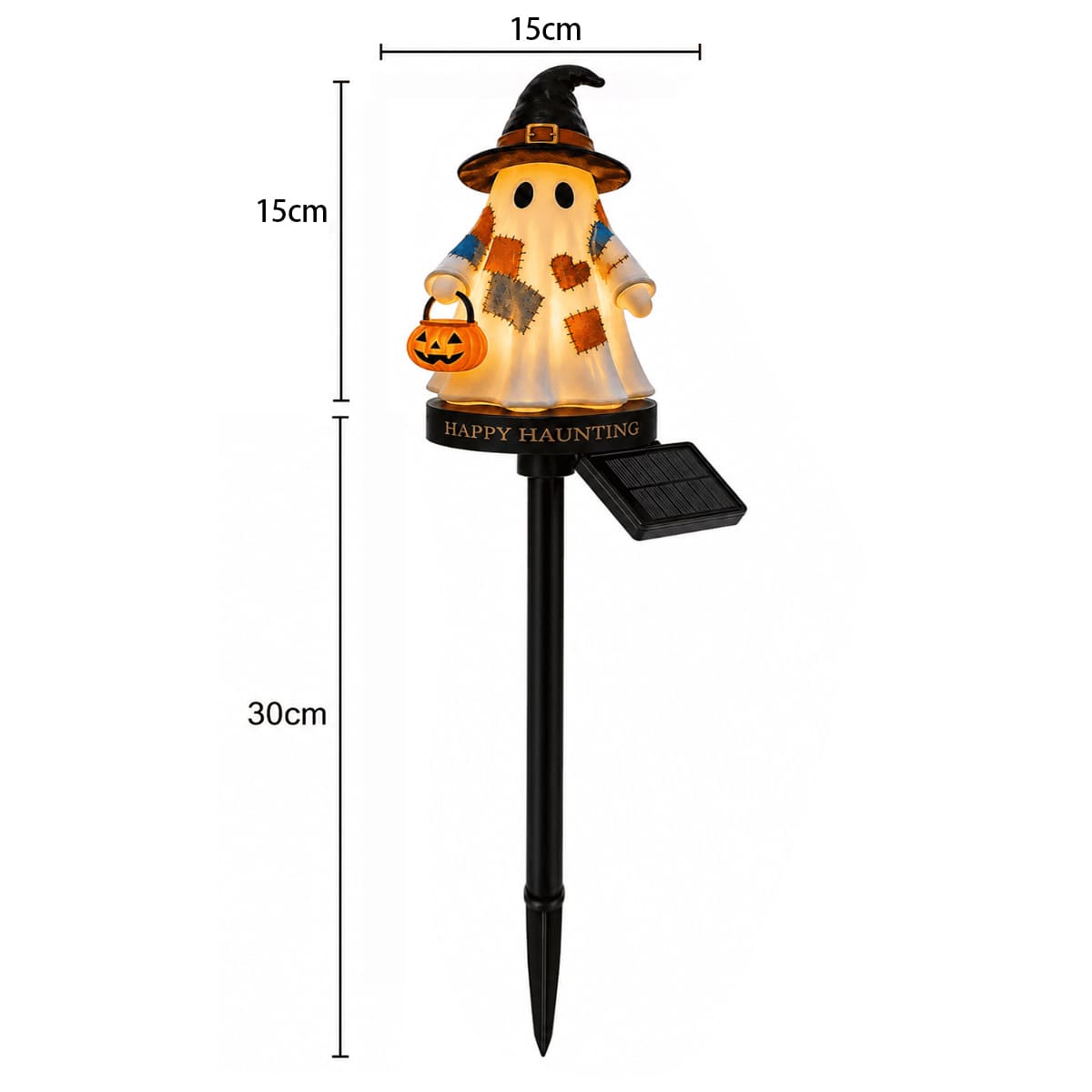 👻 Solar Ghost Garden Stake Light