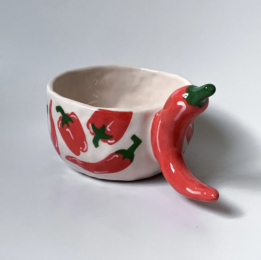 🌶️Chili & Banana🍌Handmade Ceramic Mug