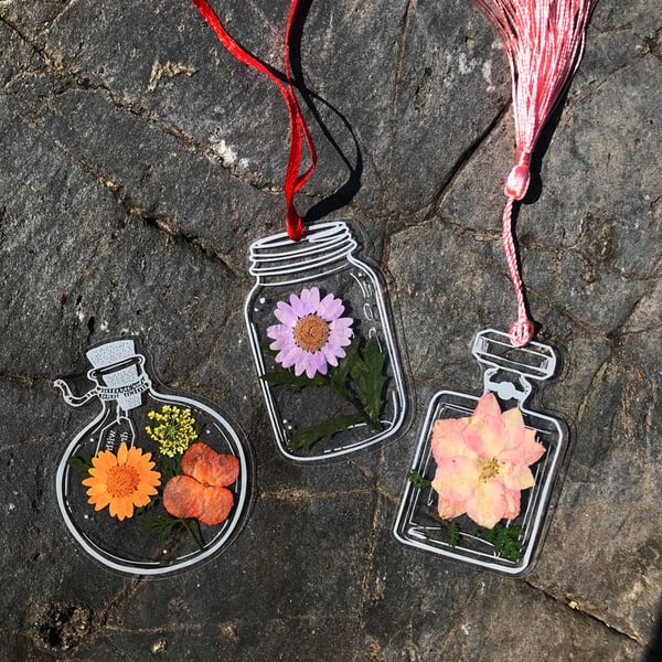 🌸Dried Flower Bookmarks Set (20 pcs)