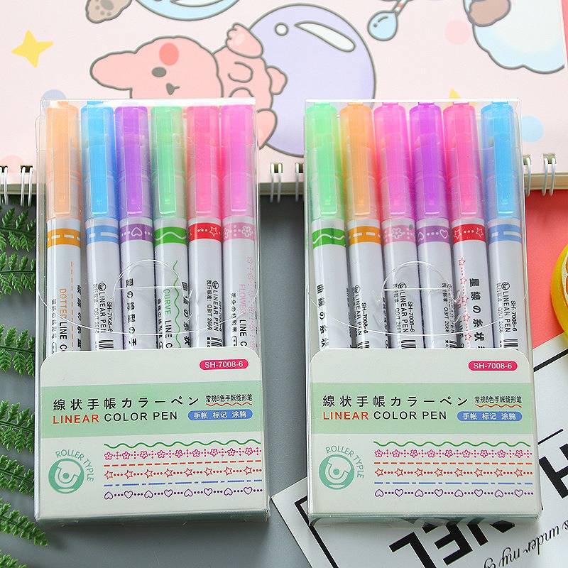 🔥BUY 2 GET 20% OFF🔥Dual Tip Pens with 6 Different Curve Shapes (6 pcs)