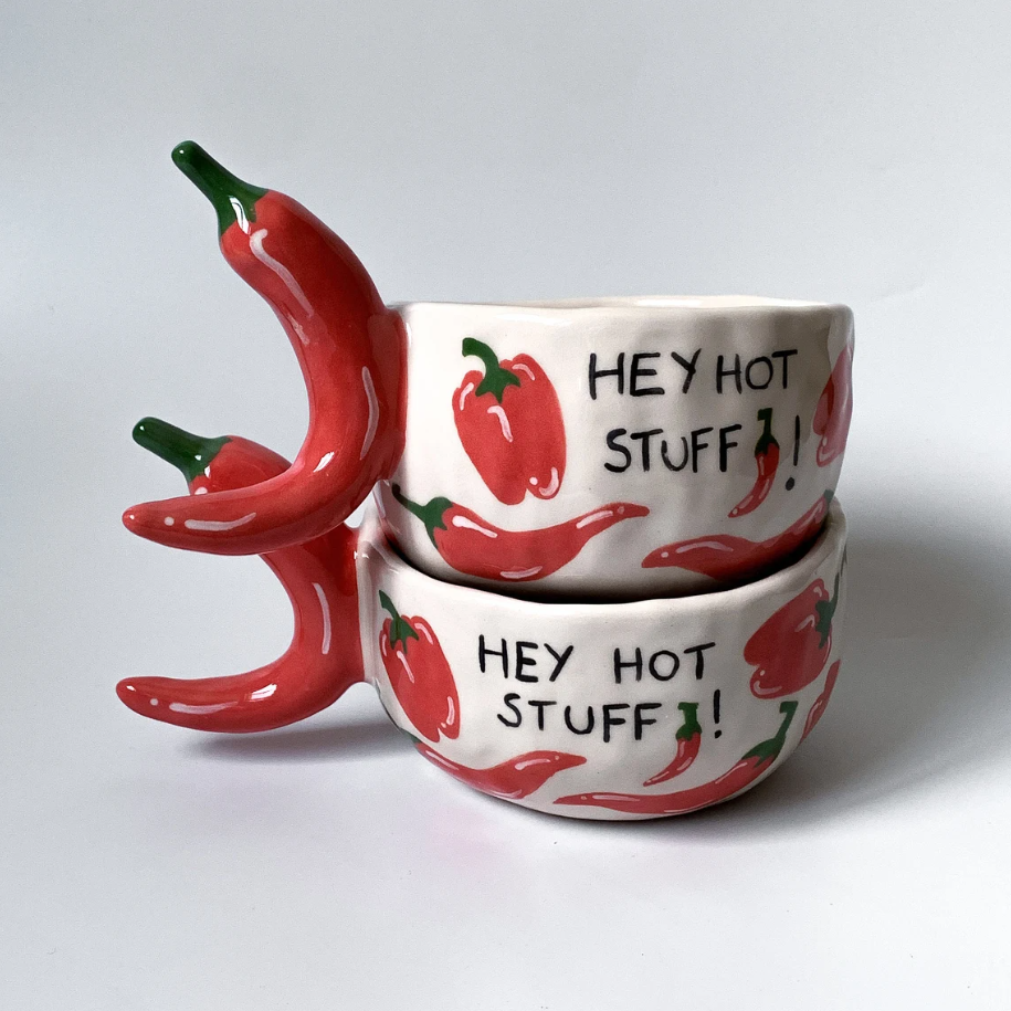 🌶️Chili & Banana🍌Handmade Ceramic Mug