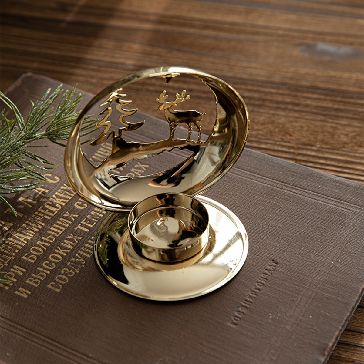 🌟Christmas Golden Wrought Iron Candlestick🔥