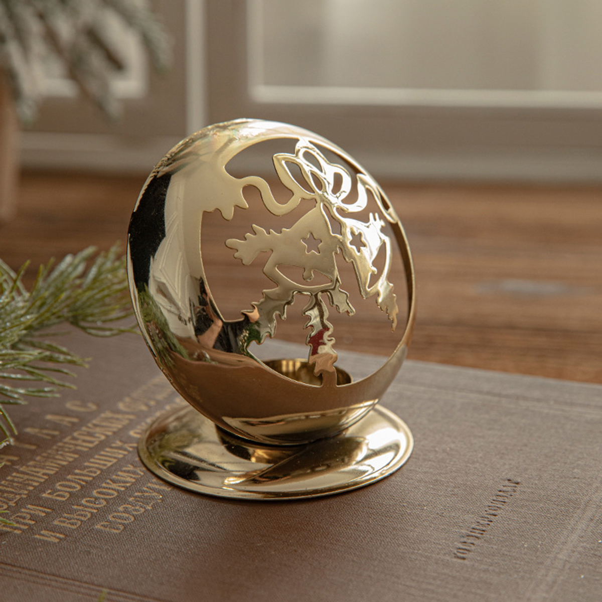 🌟Christmas Golden Wrought Iron Candlestick🔥