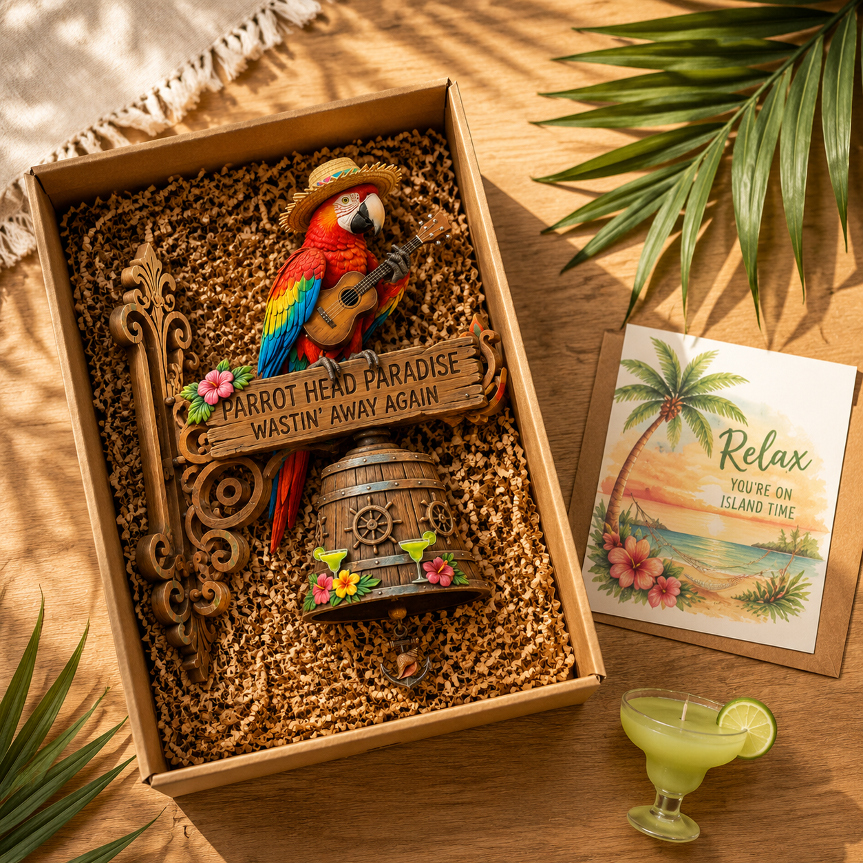 🦜🌊Parrot Head Paradise Wall-Mounted Doorbell